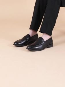 Desai Mens Loafers Faux Leather Classic Penny Moccasin Wide Width Fall Winter Dress Shoes For Man Mens Shoes Men Office Shoes