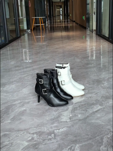 Falimottype)Size 35-40 Womens Slim Heel Point Short Boots School Student High Heels Shoes Roman Mid-calf Boots
