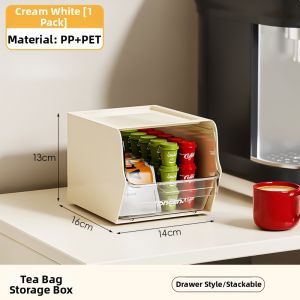 Transparent Desktop Organizer Box for Coffee Tea Bags