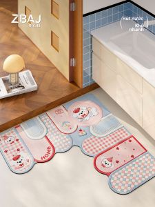 ZHIBAIJIA | Thảm Lót Cửa Hình L Chống Trượt Bằng Đất Kỹ Nhanh Khô