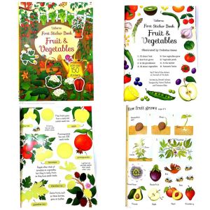 Fruit & Vegetables สมุดภาพติดสติ๊กเกอร์ sticker book หนังสือภาษาอังกฤษ นิทานภาษาอังกฤษ สมุดภาพสติ๊กเกอร์ภาษาอังกฤษ