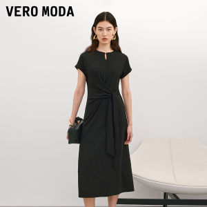 Vero Moda | Silk-containing Waist-accentuating Tie-design Stylish Dress