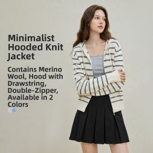 INMAN | Wool Double Zip Hooded Knit Cardigan
