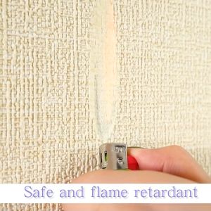 Linen Wallpaper Thicken linen wallpaper design for wall linen wallpaper sticker Self Adhesive 3d foam PVC Wallpaper Living Room Bedroom Background Wall Decoration