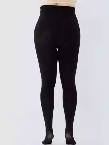 Womens Fleece Lined Thick Warm Leggings Autumn Winter Outerwear Slimming One-Piece Socks Black mid High Waist Integrated Socks