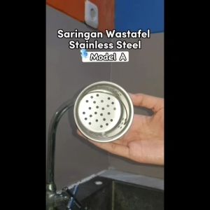 Saringan Afur Bak Cuci Piring Stainless Drain Sink Filter Keranjang Penutup Lubang Saluran Air Wastafel Penyaring Kotoran Sampah - FR Gallery