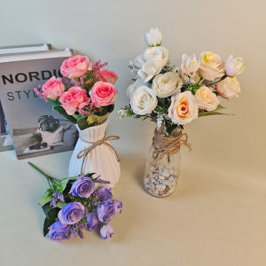 Mawar Tangkai Hias Dekorasi Buket Bunga Tanaman Artifisial Rose Flower Import Ornamen Pajangan PBP225