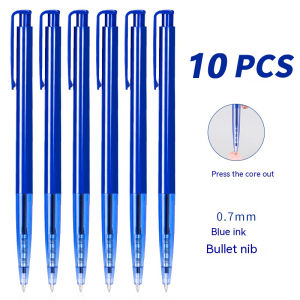 deli | 10/60Pcs Deli 0.7mm Ballpoint Pens Fine Tip Smooth Writing for Office School Home Work Blue Black Ink Long Lasting Comfort Grip