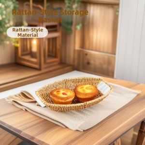 Mini Popular Handmade Imitation Rattan Snack Plate