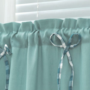 American Country Style Bow Short Curtain