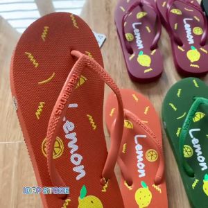 Dép đi biển xỏ ngón nữ🔥FREESHIP🔥Dép kẹp tông xốp siêu hót Maipy D188 - Họa tiết Qủa Chanh Lemon