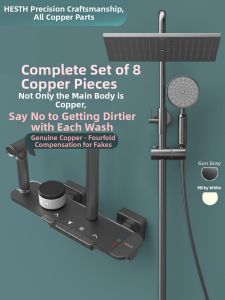 BESTH | Copper Antibacterial Shower Set Air Boosting