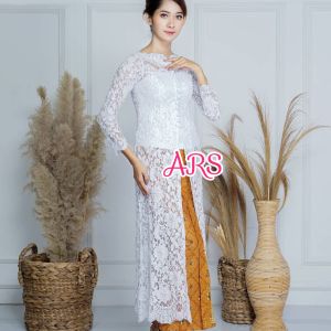 atasan kebaya akad nikah brukat full payet + longtorso