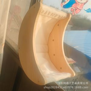 Wall-Mounted Real Wood Cat Bed Suction Cup Cat Hammock Sunbathing Indoor Cat Climbing Frame Warmth All Seasons Medium Cat