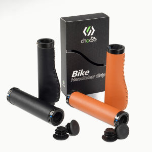 Chooee PU Leather MTB Grips – Ergonomic Lock-On Handlebar Grips Shockproof & Anti-Numbness for Mountain Bikes (22.2mm)
