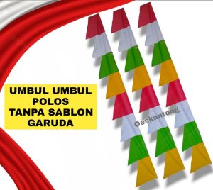 20 pcs bendera 17 Agustus umbul umbul POLOS KUALITAS TERBAIK