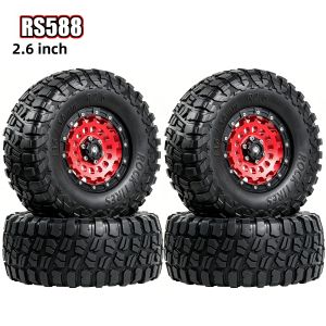 Lốp Leo Núi RED SPIDER 4 Chiếc 2.6 Có Vành Kim Loại Bộ Chuyển Đổi 136x56mm Trục 12mm Dành Cho Xe RC 1/7 Crawler MK07 Phụ Kiện