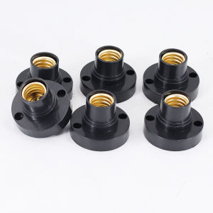 JOYINLED 6PCS NEW Screw Lamp Base E14 Black White Lamp Holder Socke Base Light Bulb Socket Holder Adapter