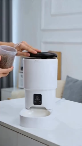 Smart Automatic Cat Feeder Dual Power Cat Dog Food Dispenser Moisture-Proof 4L Large Capacity Feeder