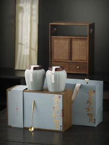 Hộp Đựng Trà Gốm Cổ Điển Mới Hộp Quà Tặng Cao Cấp Rỗng Hộp Đựng Trà Xanh Hộp Đựng Trà Đỏ Gold Junmei Quà Tặng Hộp Đựng Trà