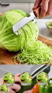 3-in-1 Stainless Steel Peeler for Slicing & Peeling For Kitchen With Wooden Handle And Bottle Opener
