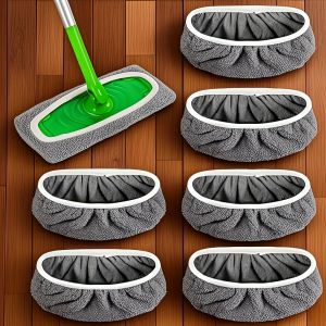 2 colors optional. 4 high-quality reusable mop pads: washable durable for dry & wet use highly absorbent.