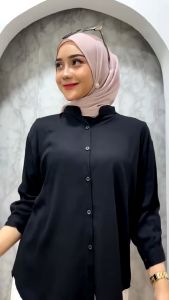 Kemeja Rayon Twill Polos Belah Samping Size L XL XXL