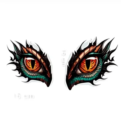 stiker mata model stiker print cuting anti air 1 pasang kanan dan kiri