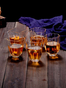 Bộ Cốc Thủy Tinh Nhật Bản Công Bằng Hình Hexagon Cỡ Lớn Bộ Trà Gongfu Bộ Đồ Ăn Uống Cao Cấp Có Thể Chịu Nhiệt