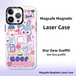 Asina | Anti-Shock Full-Cover Magnetic Stand Case for iPhone 13 14 15 17 Promax Cartoon Design
