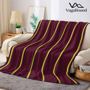 Chăn Flannel Sọc Màu Vàng Rượu Vang Ấm Áp Mềm Mại Phong Cách Hiện Đại Polyester Ghế Trang Trí Tất Cả Các Mùa Quà Tặng Giáng Sinh Halloween