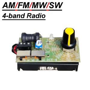 AM FM MW SW 4-Band Headphone Radio Medium Wave Short Wave Fm Radio Module Frequency Modulation Antenna Board 87-108MHz 522-1620