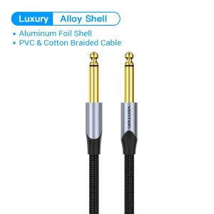 Vention Aux Guitar Cable Jack 6.5 mm to 6.5 mm Audio Cable for Guitar Mixer Speaker Stereo Jack 6.35mm Aux Cable 1m 3m 5m 10m