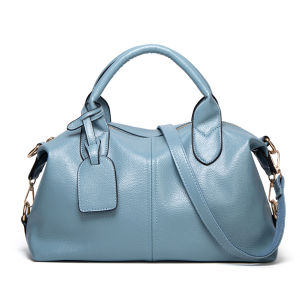 Womens Fashionable and Elegant Large-Capacity Oil Wax Leather Handbag Convenient Solid Color Faux Leather Boston Crossbody Bag Anti-Theft Commuter Bag with Zipper Lock Detachable Shoulder Strap Dual Handle Design Adjustable Shoulder Strap Profes...