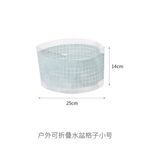 Foldable Portable Plastic Basin for Traveling Laundry Washing Fruits Camping Outdoor Activities Transparent round Shape Family Cleaning Tool