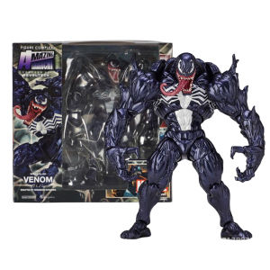 Bandai | Venom AMAZING YAMAGUCHI legends Action Figure Joint Movable Change Face Statue Model Collectible kids for Toy Gift