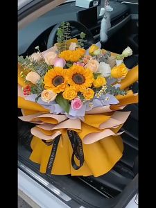 Flower Wrapping Paper Dua Warna Bi Color Kertas Buket Bunga Florist Cellophane Ecer KB14