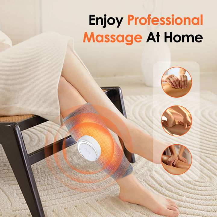 Electric Heated Leg Massager Dual Airbag Squeeze Kneading Massage ...