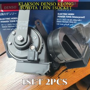 KLAKSON KEONG DENSO 1PIN 1soket 12volt untuk mobil Fortunerrush TRDInnovaCALYAVeloz Daihatsu Xenia Mitsubishi Xpander