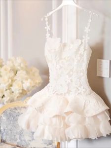 Stylish Luxurious Lace Embroidery Evening Dress for Birthday Parties