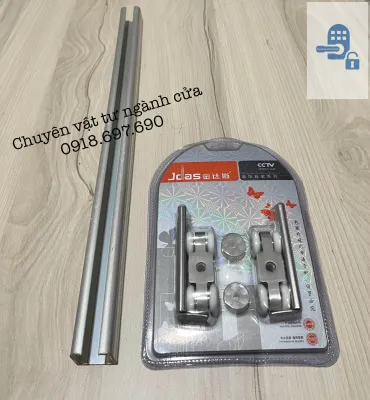[ Trọn bộ ] Thanh ray treo nhôm loại dày kèm bánh xe