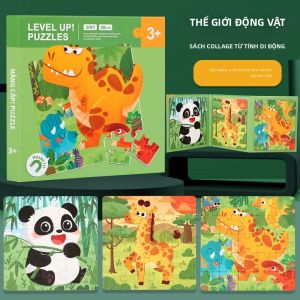 Trò Chơi Xếp Hình Từ Tính Hình Động Vật Hoạt Hình Dành Cho Trẻ Em - Sách Ghép Hình Giáo Dục Montessori Cho Bé Đồ Chơi Hoạt Động Yên Tĩnh Giúp Trẻ Học Sớm