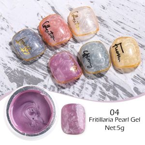 5ml Fritillary Shell Pearl Gel Nails Polish Mermaid Texture Semi Permanent Varnish Shimmer Glitter White Soak Off Lacquer Decor