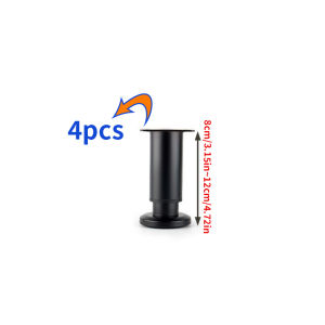 4pcs adjustable height furniture support legs black telescopic table legs used for tables bed frames TV cabinets sofas
