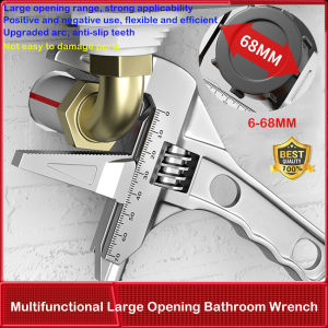 6-68mm Double Side laras paip Wrench aluminium Alloy Universal Spanner untuk Faucets pembukaan besar Wrenches Nut Sink alat pembaikan bilik mandi