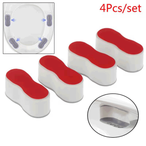 4pcs Toilet Seat Bumper Bidet Seat Bumpers With Strong Buffer And Adhesive Function For Bidet Attachment Keep Your Toilet Seat
