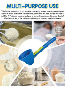 【Hot New Products】Creative protein powder sliding spoon Coffee anti-leakage spoon Milk powder sliding spoon Household spice leakage spoon滑动漏勺