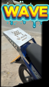 แร็คหลังWAVE110iแร็คท้าย สำหรับ WAVE110i ตะแกรงท้ายมอไซค์เวฟ110i ปี2021ขึ้นไป แข็งแรง ไร้รอยเชื่อม สีอบดำ/ซุปเปอร์พรีเมียม สีโครเมี่ยม/หรูหรา อุปกรณ์แต่งมอไซค์ เวฟ ด้วยเครื่องเลเซอร์ทันสมัย ผลิตไทย สินค้าไทย คุ้มค่าราคา