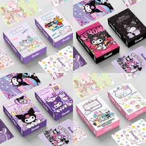 30pcs/box KUROMI Photocards Mini Card Photo Album Sanrio Peripheral Anime Laser Small Lomo Cards Holder Cartoon Collective Album LOMO Card Postcard