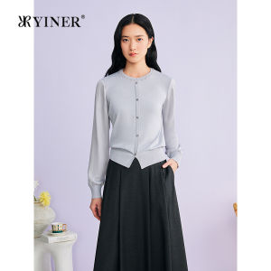 Elegant French Style Bell Sleeves Embellished Knitwear 2026 Spring